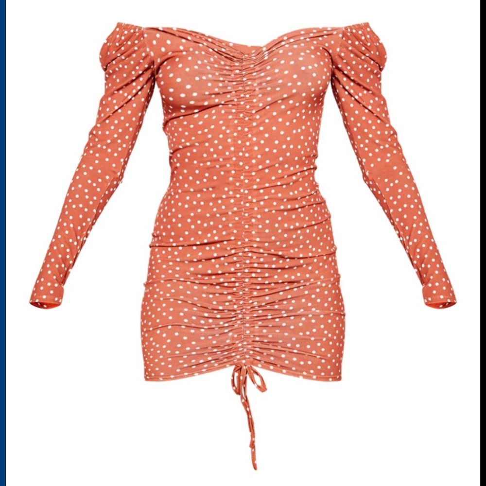 Pretty Little Thing Body Con Ruched Front Dress